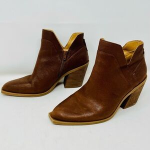 Crown Vintage Tan Leather Ankle Booties